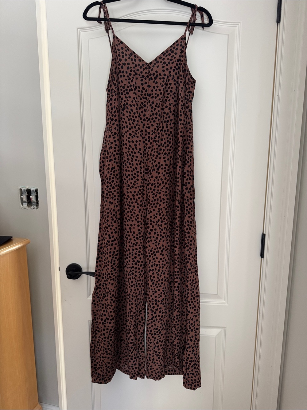 Old Navy Brown Leopard-Print Maxi Slip Dress